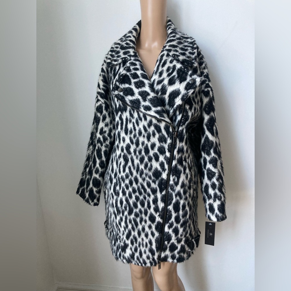 Banana Republic Leopard Print Wool Teddy Coat